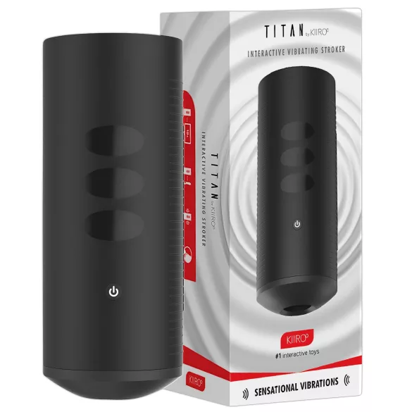 Kiiroo Titan Experience - masturbator interactiv cu acumulator (negru)