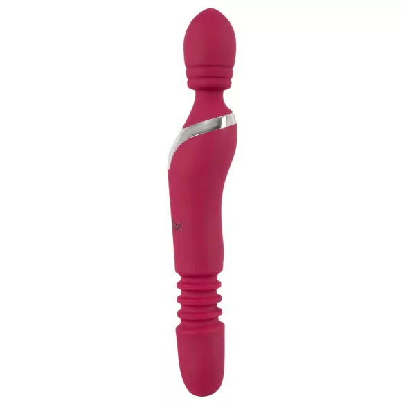 Javida Thrusting - vibrator masaj 3 în 1 - roșu