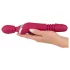 Javida Thrusting - vibrator masaj 3 în 1 - roșu