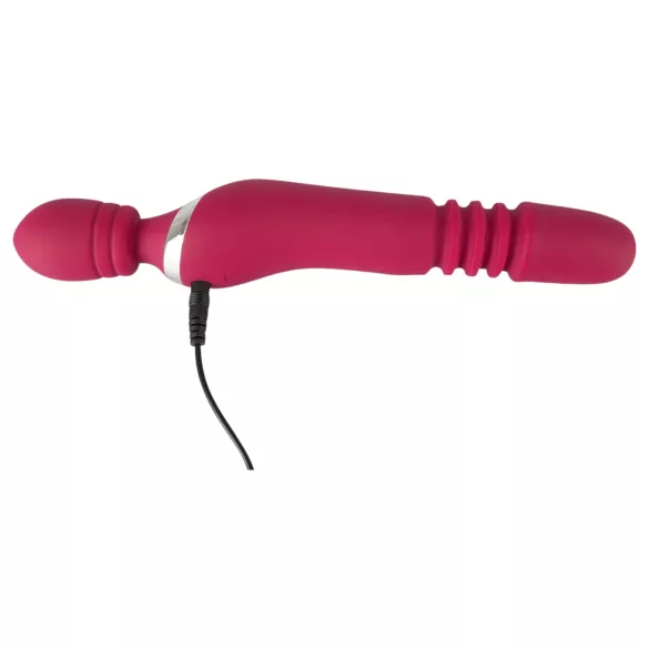 Javida Thrusting - vibrator masaj 3 în 1 - roșu