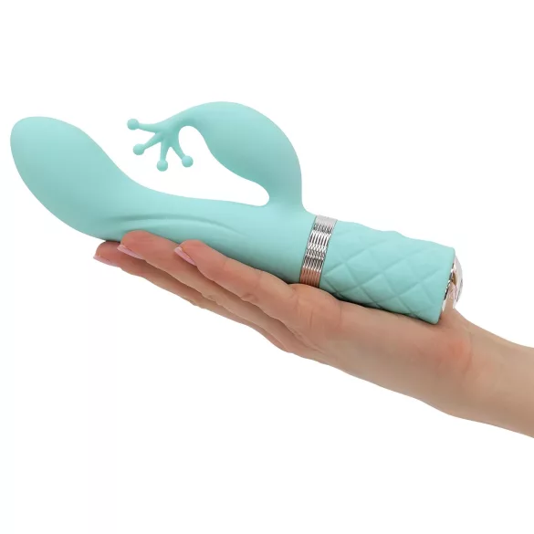 Pillow Talk Kinky - vibrator punct G cu acumulator, cu 2 motoare (turcoaz)