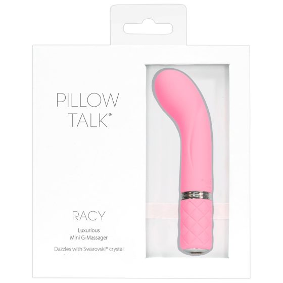 Pillow Talk Racy - vibrator subtire pentru punctul G, cu baterie, roz