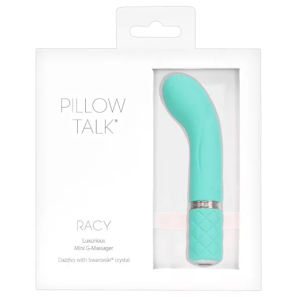 Pillow Talk Racy - vibrator pentru punctul G, subțire, reîncărcabil, turcoaz