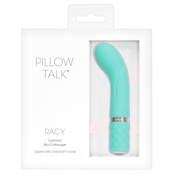 Pillow Talk Racy - vibrator subțire cu acumulator pentru punctul G (turcoaz)