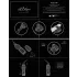 HOT Octopuss JETT - vibrator gland penis cu 2 motoare - negru