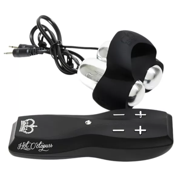 HOT Octopuss JETT - vibrator gland penis cu 2 motoare - negru