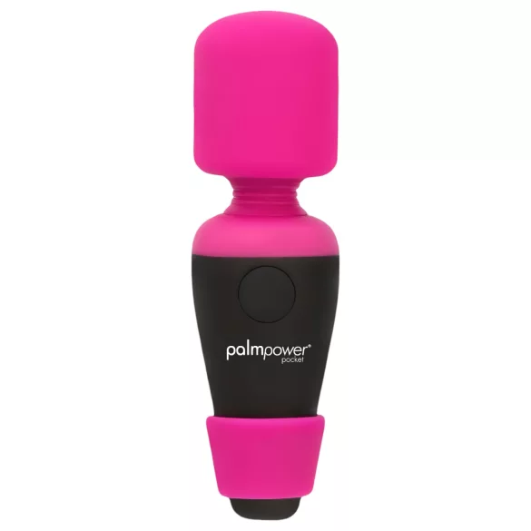 PalmPower - mini vibrator de masaj tip wand - roz-negru