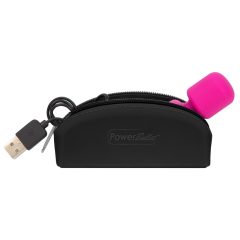   PalmPower Pocket Wand - vibrator mini de masaj cu acumulator, (roz-negru)
