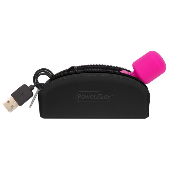 PalmPower Pocket Wand - vibrator mini de masaj cu acumulator, (roz-negru)