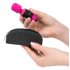 PalmPower - mini vibrator de masaj tip wand - roz-negru