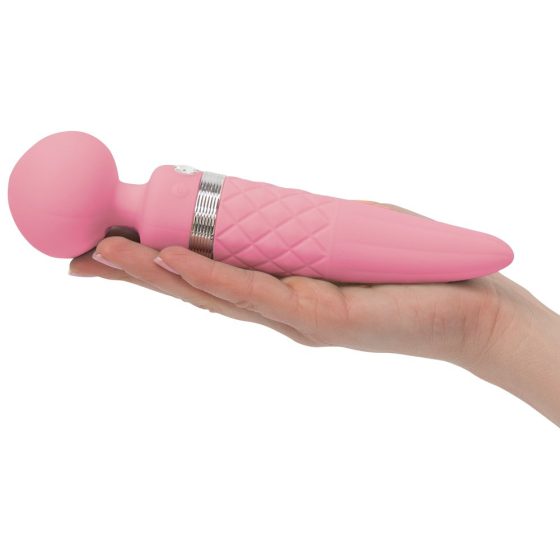 Pillow Talk Sultry - vibrator roz cu încălzire și 2 motoare pentru masaj