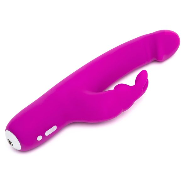 Vibrator Slim realist Happyrabbit cu braț clitoral, reîncărcabil (mov)