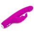 Happyrabbit Realistic Slim - vibrator cu braț clitoridian, reîncărcabil (mov)