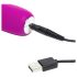Happyrabbit Realistic Slim - vibrator cu braț clitoridian, reîncărcabil (mov)