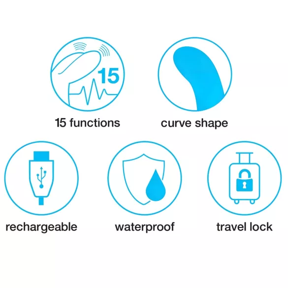Happyrabbit Curve Slim - vibrator cu braț pentru clitoris - rezistent la apă