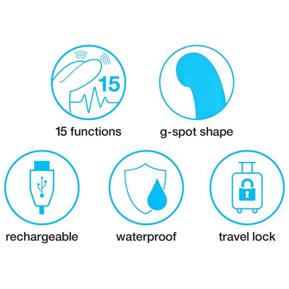 Happyrabbit - Vibrator punctul G slim - negru