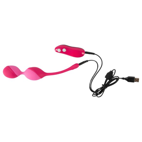SMILE - ou vibrator cu telecomandă - bile pentru exerciții Kegel 82g roz
