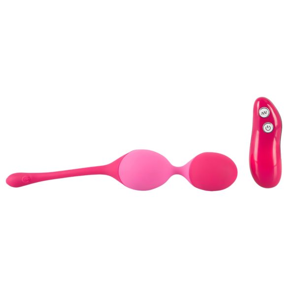 SMILE - ou vibrator cu telecomandă - bile pentru exerciții Kegel 82g roz