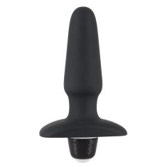   SMILE Butt Plug - vibrator anal din silicon reîncărcabil (negru)