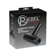   Rebel - masturbator vibratil și oscilant, cu baterie (negru)