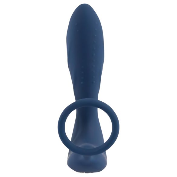 You2Toys - Vibrator anal pentru prostată cu inel penian - silicon albastru