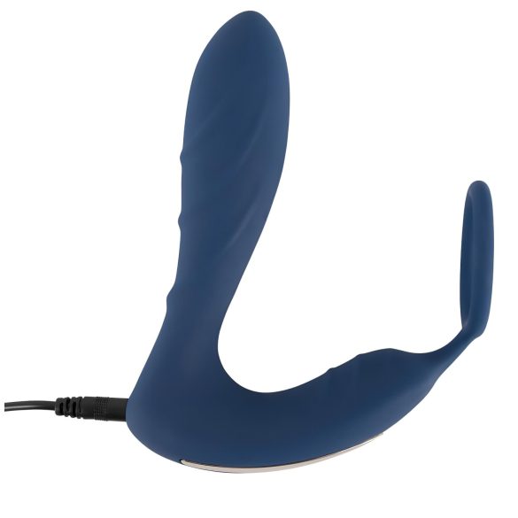 You2Toys - Vibrator anal pentru prostată cu inel penian - silicon albastru