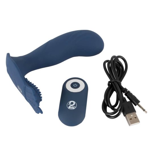 You2Toys Butt Plug - vibromasor anal cu acumulator și control radio (albastru)