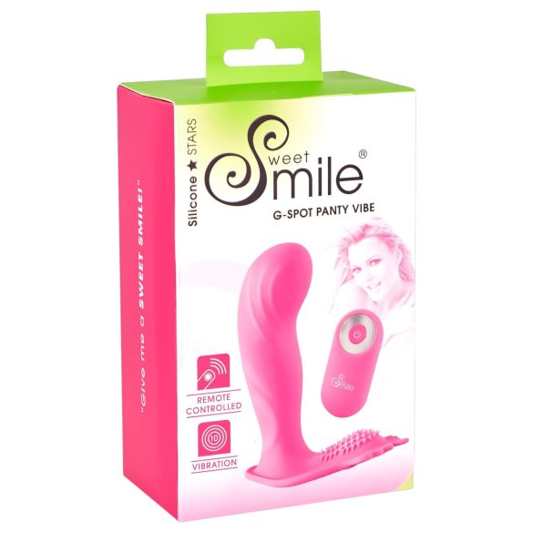 Smile - Vibrator portabil cu curea - comandă radio - reîncărcabil - roz