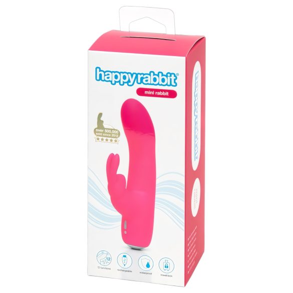 Iepurașul Vesel Mini - vibrator roz reîncărcabil