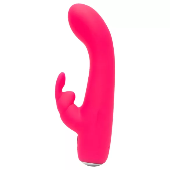 Happyrabbit - vibrator rabbit mini cu acumulator - silicon roz