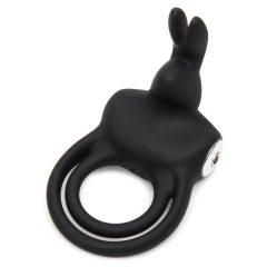   Happyrabbit Cock - inel pentru penis și testicule, impermeabil și reîncărcabil (negru)