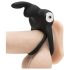 Happyrabbit Cock - inel rezistent la apă pentru penis și testicule, reîncărcabil (negru)