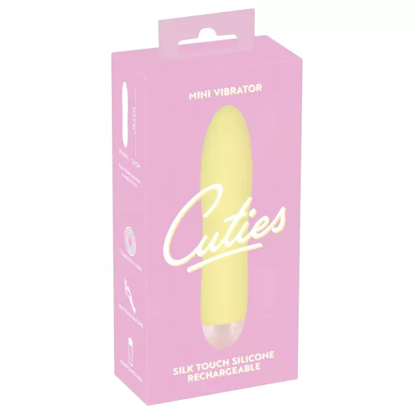 Cuties Mini Yellow - vibrator reîncărcabil din silicon (galben)