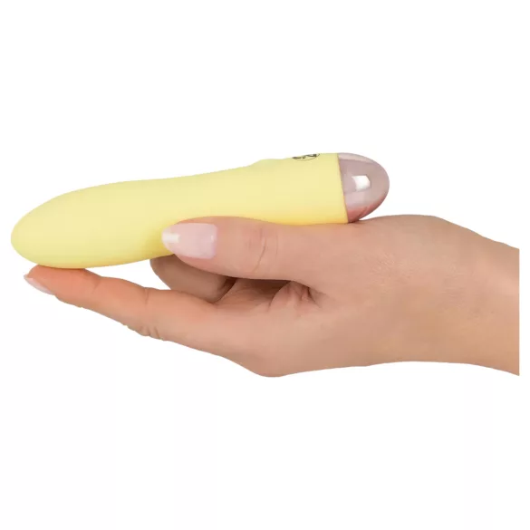 Cuties Mini Yellow - vibrator reîncărcabil din silicon (galben)