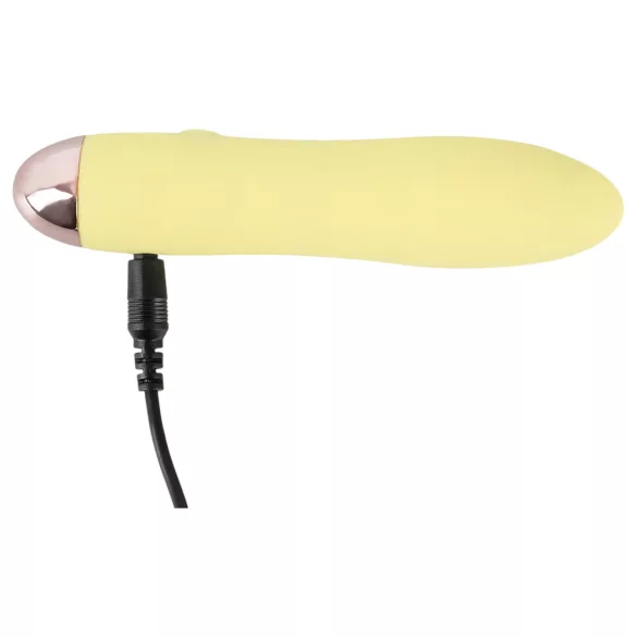 Cuties Mini Yellow - vibrator reîncărcabil din silicon (galben)