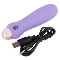   Cuties Mini Purple - vibrator cu tijă de silicon reîncărcabilă (violet)