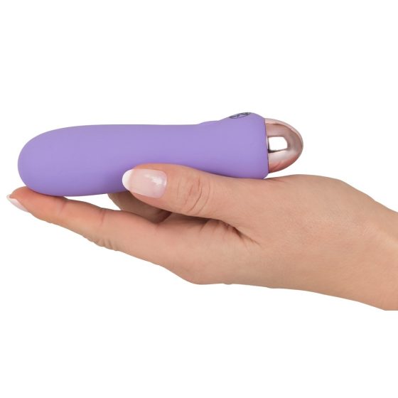 Cuties Mini Purple - vibrator de tijă din silicon, cu acumulator (violet)