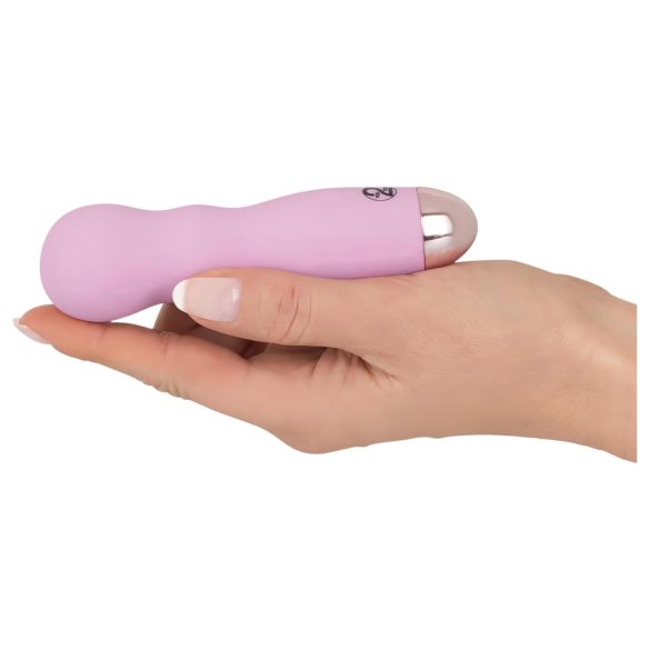 Cuties Mini Rose - vibrator reîncărcabil cu valuri - silicon roz