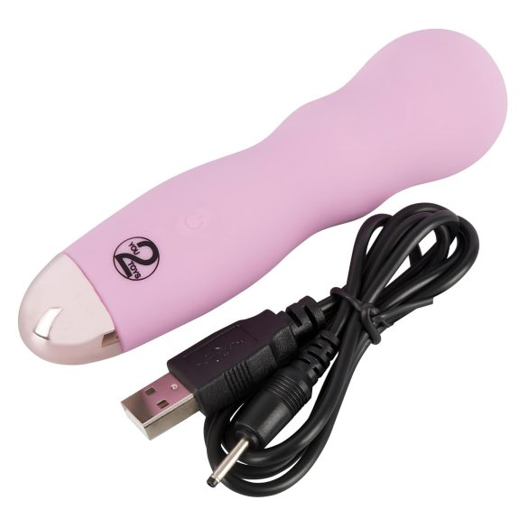 Cuties Mini Rose - vibrator reîncărcabil cu valuri - silicon roz