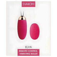   Svakom Elva - oul cu vibrație cu baterii, telecomandat (roșu)