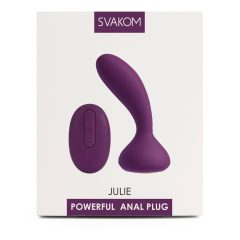   Svakom Julie - vibrator cu acumulator și control radio pentru prostată (violet)