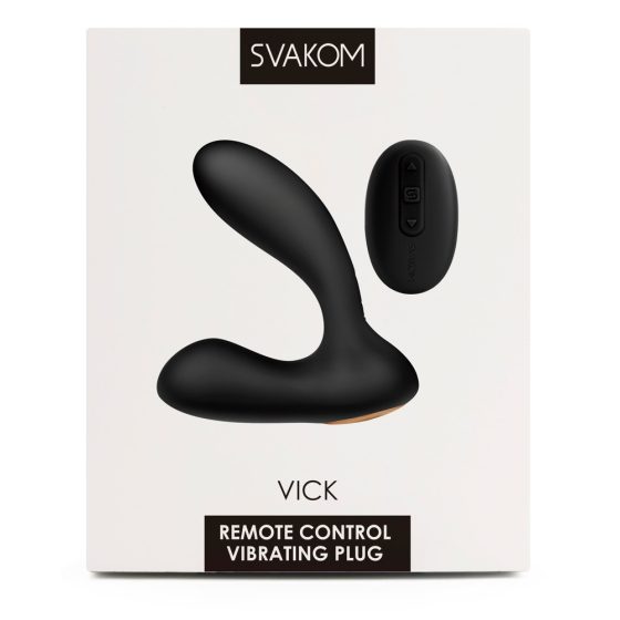 Svakom Vick - vibrator impermeabil pentru prostată și punctul G (negru)
