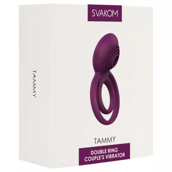 Svakom Tammy - inel pentru penis și testicule cu vibrații, reîncărcabil - mov