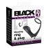 Black Velvets - vibrator anal cu inel pentru penis - silicon negru