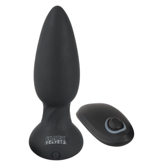 Black Velvet - vibrator anal cu puls, radiație și acumulator încorporat (negru)