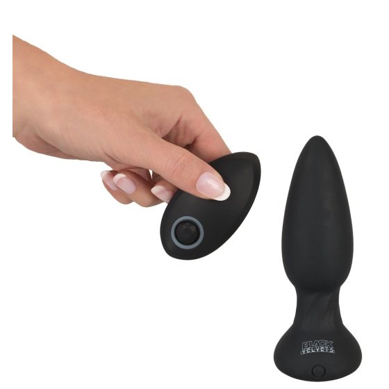 Black Velvet - vibrator anal cu perle care se rotesc, wireless, cu baterie (negru)