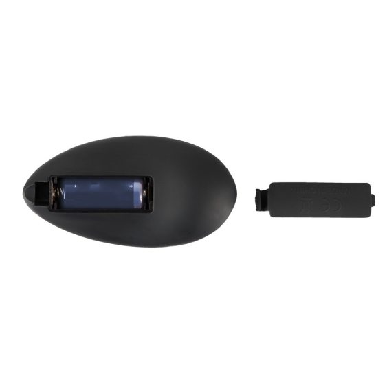 Black Velvet - vibrator anal cu perle care se rotesc, wireless, cu baterie (negru)