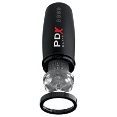   PDX Elite Moto Bator 2 - masturbator de păsărică cu aspirație, în sus și în jos, cu vibrații (negru)