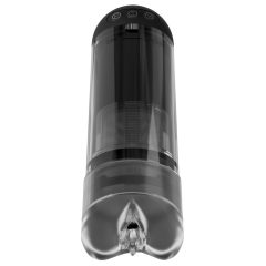   PDX Elite Extender Pro - masturbator cu funcție de supt și vibrații, alimentat cu baterii (negru)