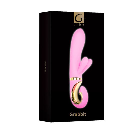 G-Vibe GRabbit - vibrator punctul G cu acumulator și 3 motoare (roz)